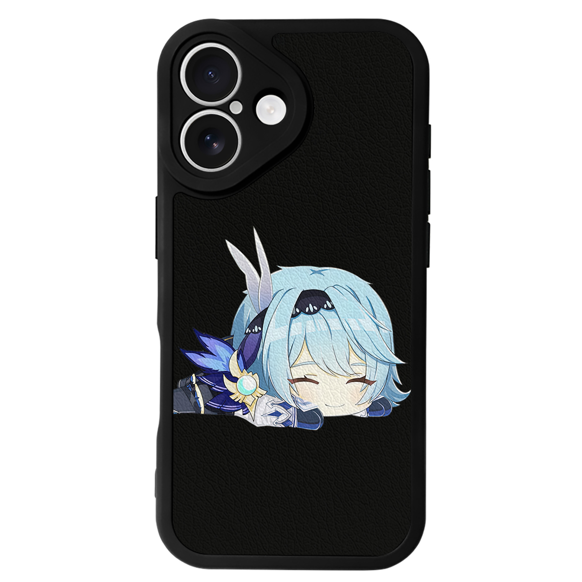げんし神 优菈 ゆうら genshin Yūra 【iPhone 16シリーズ対応】シリコンスマホケース（レザー調） 材質：シリコン